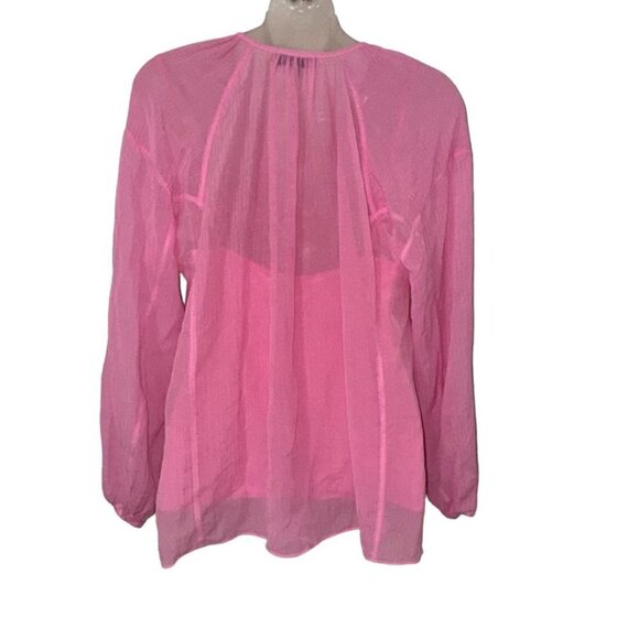 RAG & BONE   Melody Silk-blend Top In Pink Blouse & Cami size XS - Picture 6 of 11
